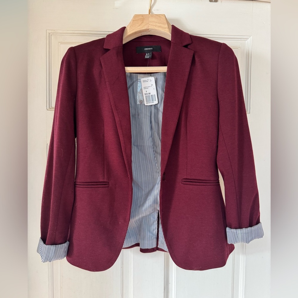 Forever 21 Blazer - Maroon (S) - NWT